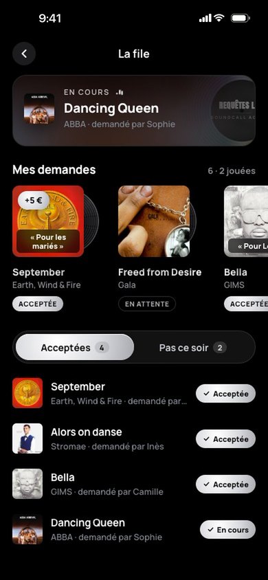 La demande part avec sa dédicace